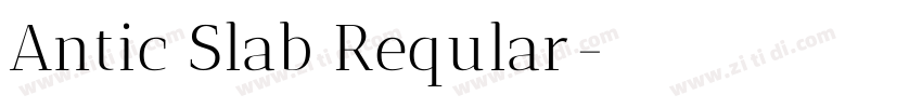 Antic Slab Reqular字体转换